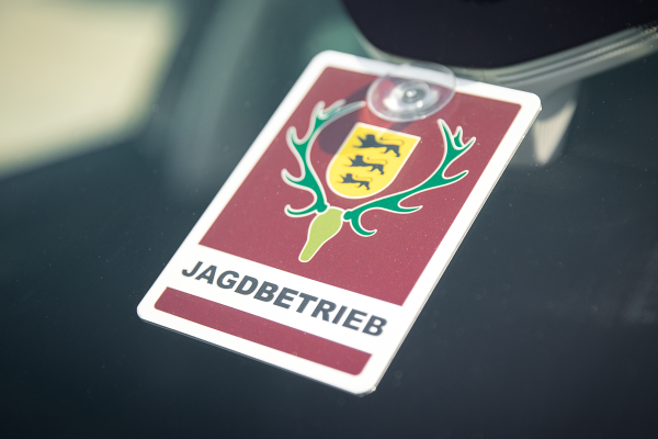 Autoschild Jagdbetrieb Baden-Württemberg